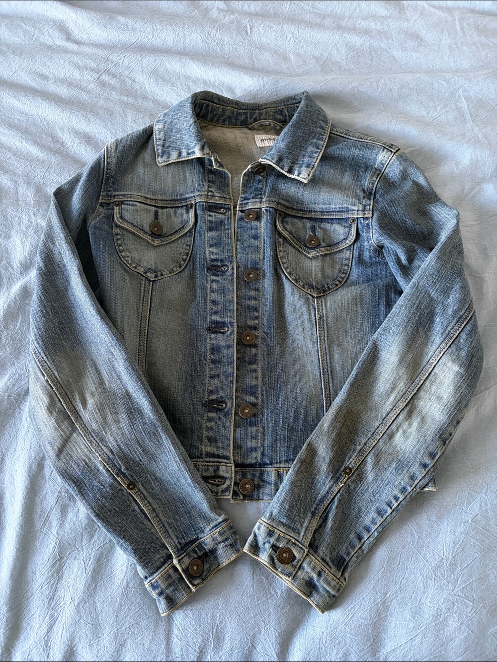 Topshop Faded Blue Denim Jacket